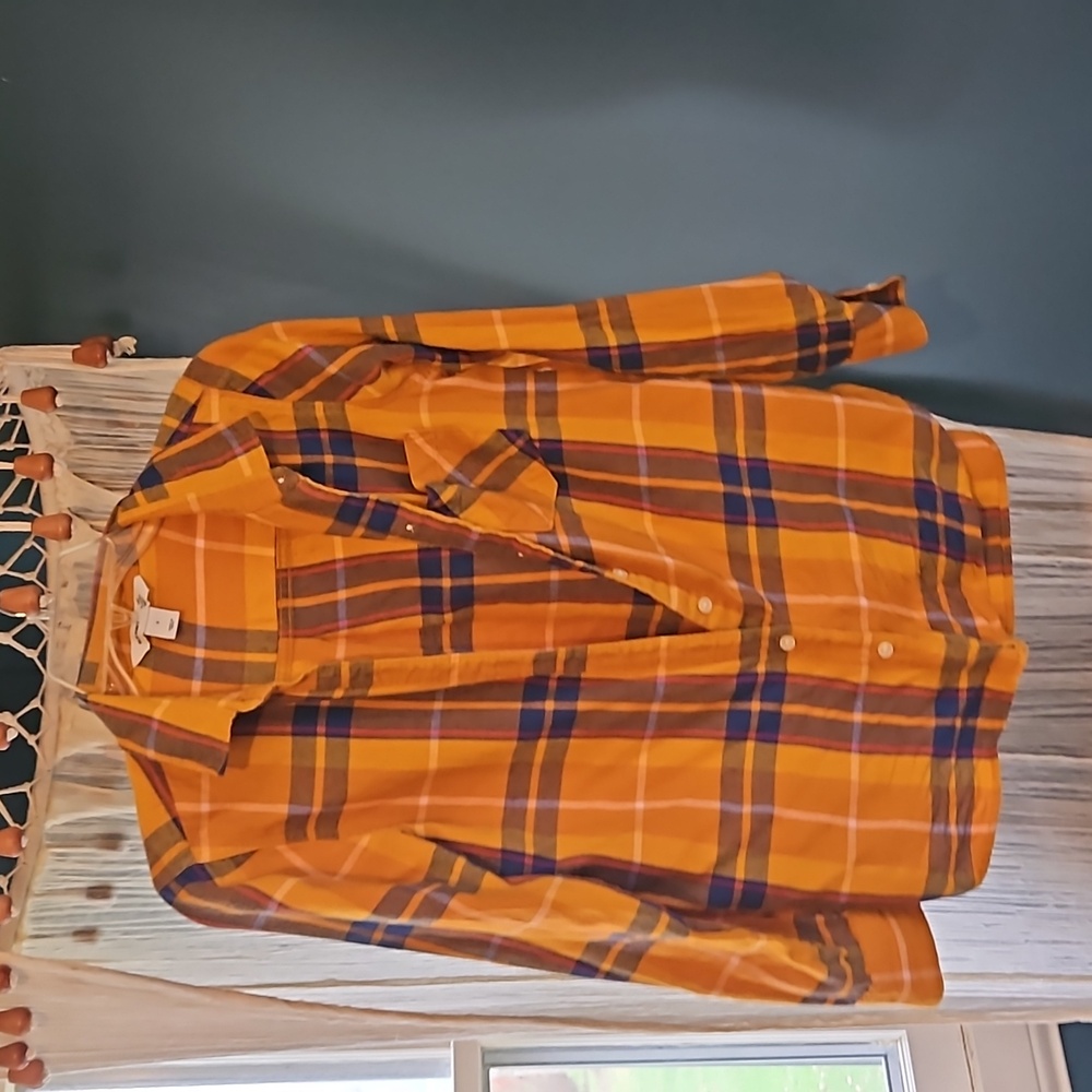 Yellow Women's Classic Fit Old Navy Flannel